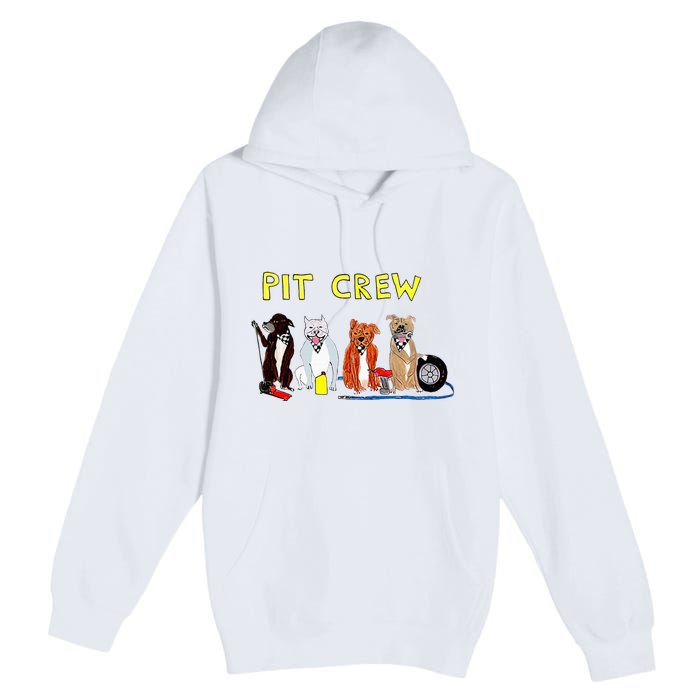 Pit Crew Dogs Funny For Women Premium Pullover Hoodie