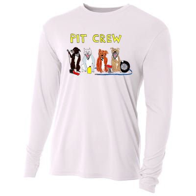 Pit Crew Dogs Funny For Women Cooling Performance Long Sleeve Crew