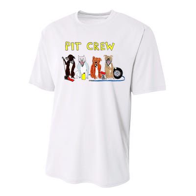 Pit Crew Dogs Funny For Women Performance Sprint T-Shirt