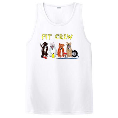 Pit Crew Dogs Funny For Women PosiCharge Competitor Tank