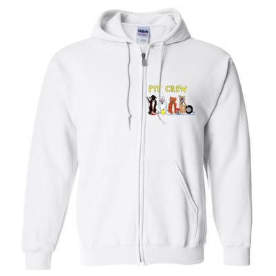 Pit Crew Dogs Funny For Women Full Zip Hoodie