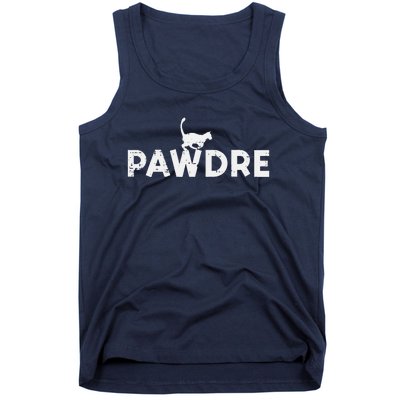 Pawdre Cat Dad Cute Fur Papa Fathers Day Pet Paw Daddy Tank Top