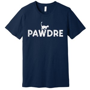 Pawdre Cat Dad Cute Fur Papa Fathers Day Pet Paw Daddy Premium T-Shirt