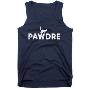 Pawdre Cat Dad Cute Fur Papa Fathers Day Pet Paw Daddy Tank Top