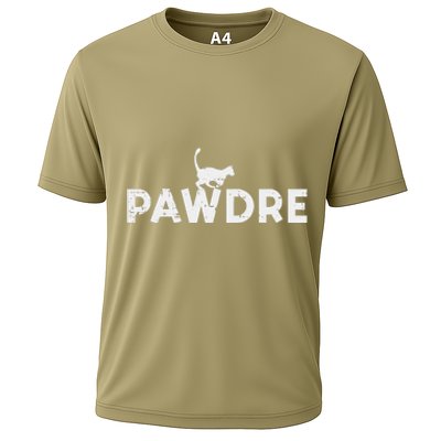 Pawdre Cat Dad Cute Fur Papa Fathers Day Pet Paw Daddy Cooling Performance Crew T-Shirt