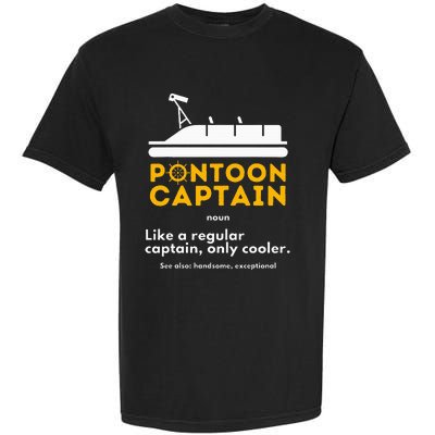 Pontoon Captain Definition Funny Boat Pontooning Boating Garment-Dyed Heavyweight T-Shirt