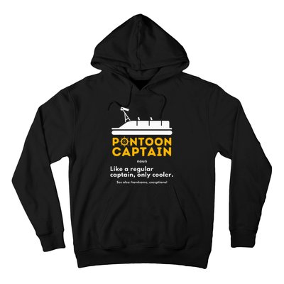 Pontoon Captain Definition Funny Boat Pontooning Boating Hoodie