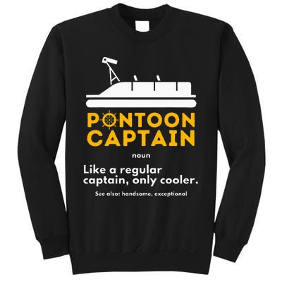 Pontoon Captain Definition Funny Boat Pontooning Boating Sweatshirt