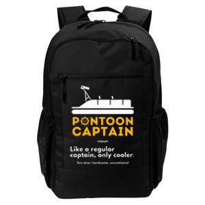 Pontoon Captain Definition Funny Boat Pontooning Boating Daily Commute Backpack