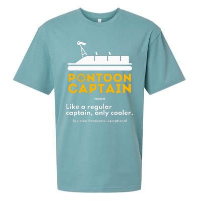 Pontoon Captain Definition Funny Boat Pontooning Boating Sueded Cloud Jersey T-Shirt