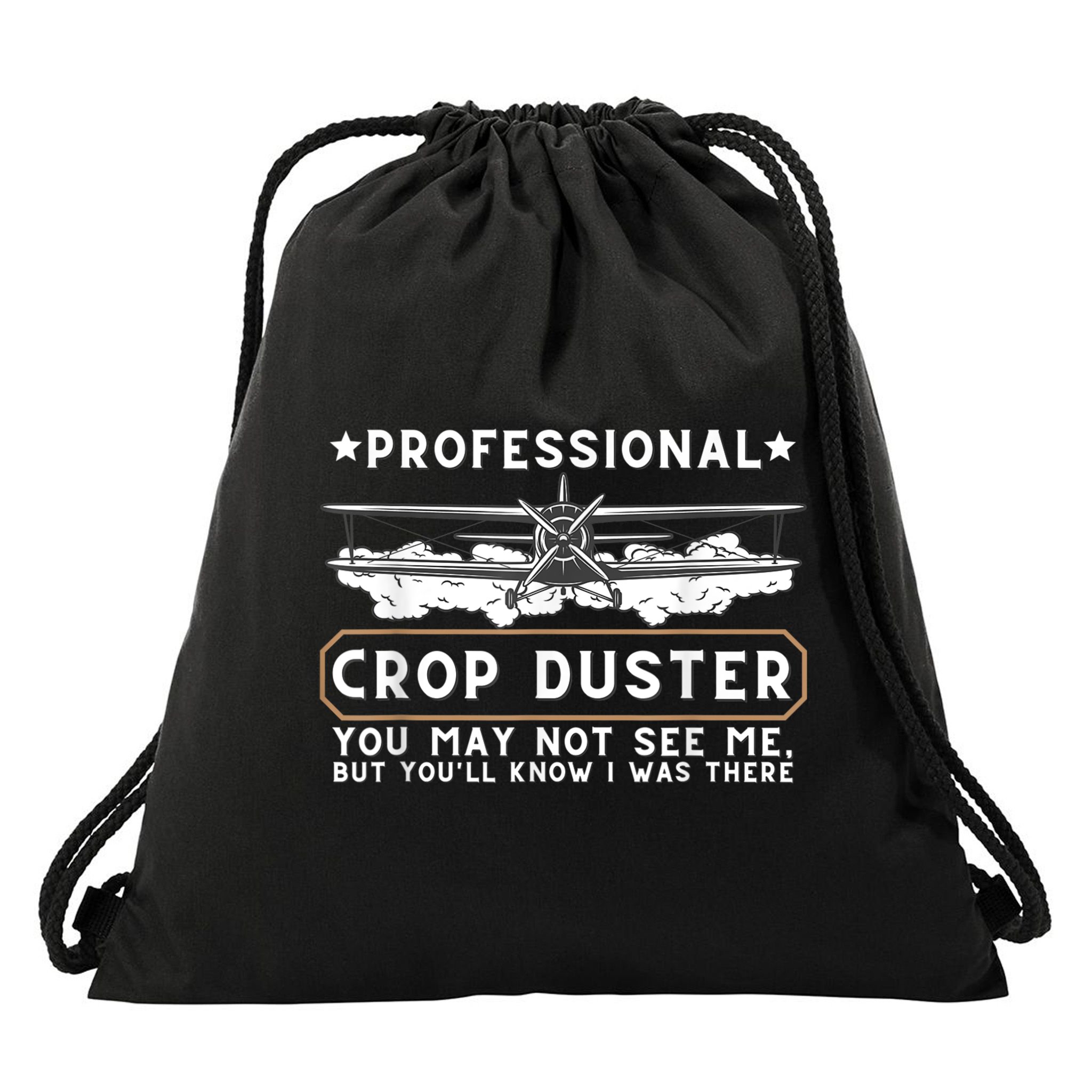 Professional Crop Duster Adult Humor Sarcastic Farting Joke Drawstring Bag