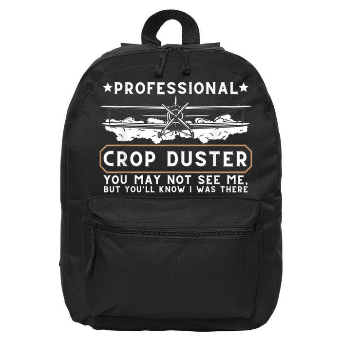 Professional Crop Duster Adult Humor Sarcastic Farting Joke 16 in Basic Backpack