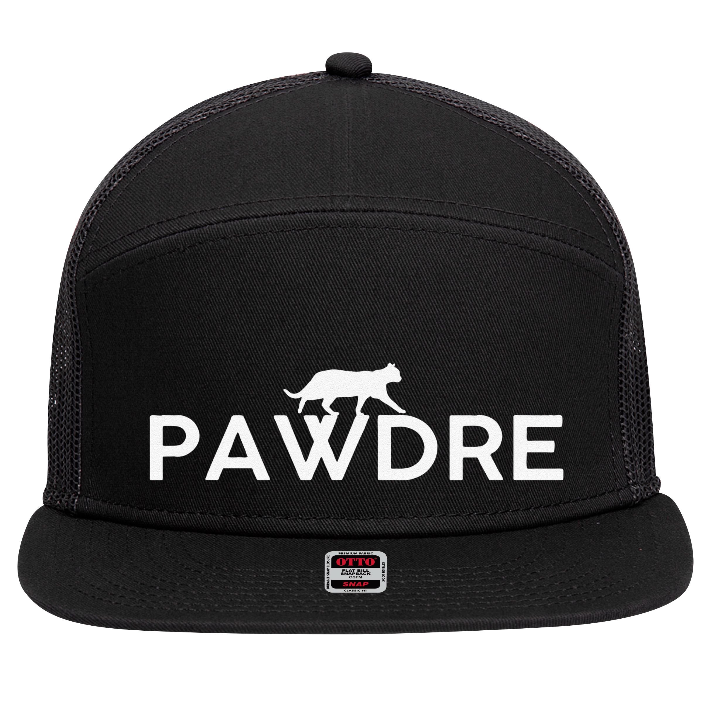 Pawdre Cat Dad Father S Day Lover 7 Panel Mesh Trucker Snapback Hat