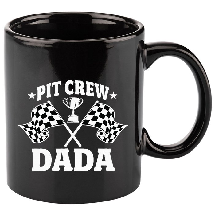 Pit Crew Dada Race Car Birthday Party Racing 11oz C Handle Ceramic Mug