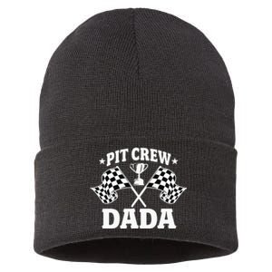 Pit Crew Dada Race Car Birthday Party Racing Sustainable Knit Beanie