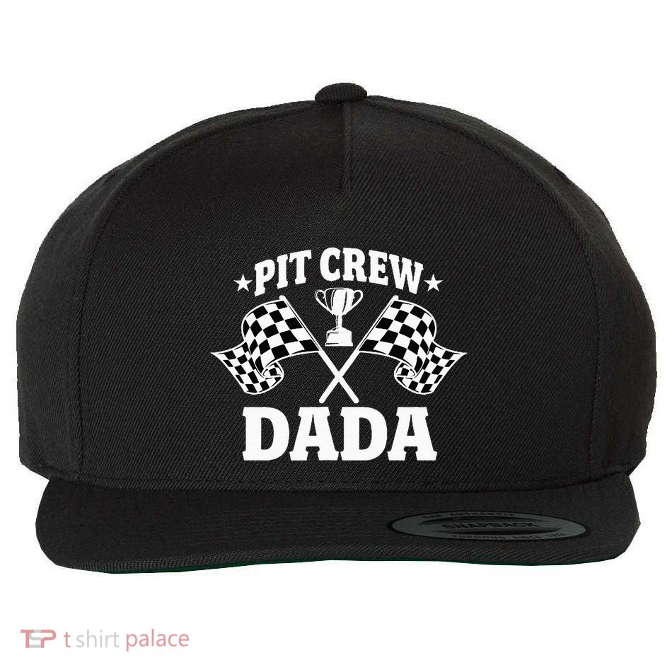 Pit Crew Dada Race Car Birthday Party Racing Wool Snapback Cap