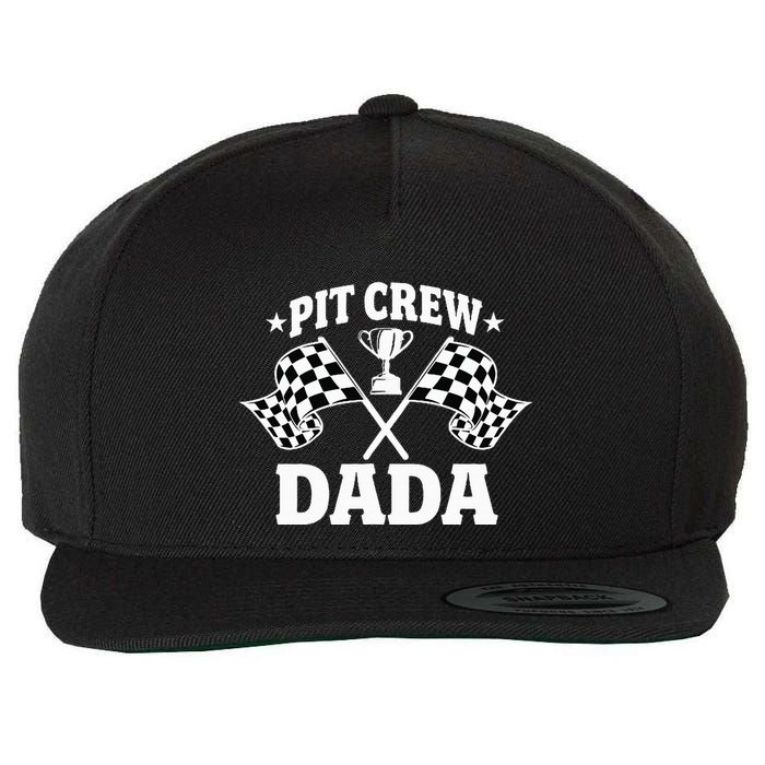 Pit Crew Dada Race Car Birthday Party Racing Wool Snapback Cap