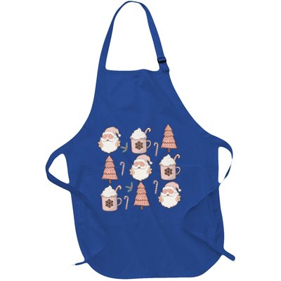Pink Christmas Doodles Santa Claus Hot Cocoa Family Xmas Pjs Gift Apron