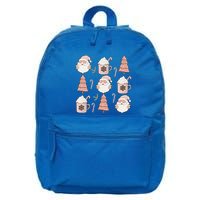 Pink Christmas Doodles Santa Claus Hot Cocoa Family Xmas Pjs Gift 16 in Basic Backpack