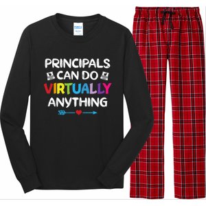 Principals Can Do Virtually Anything Funny Quote Home School Gift Long Sleeve Pajama Set