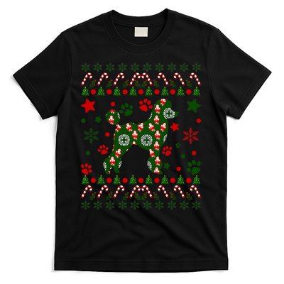 Poodle Christmas Dog Pattern Poodle Owner T-Shirt