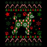 Poodle Christmas Dog Pattern Poodle Owner Button