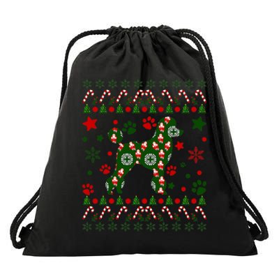 Poodle Christmas Dog Pattern Poodle Owner Drawstring Bag