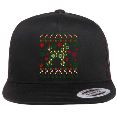 Poodle Christmas Dog Pattern Poodle Owner Flatbill Hat