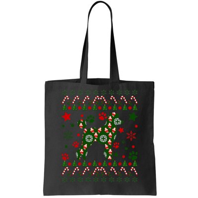 Poodle Christmas Dog Pattern Poodle Owner Tote Bag