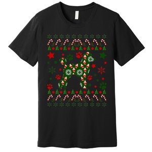 Poodle Christmas Dog Pattern Poodle Owner Premium T-Shirt