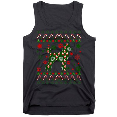 Poodle Christmas Dog Pattern Poodle Owner Tank Top