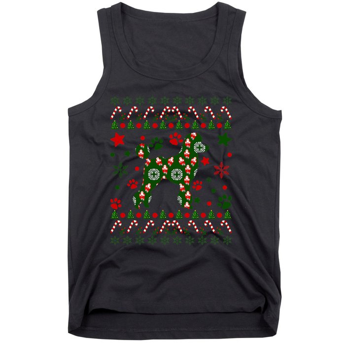 Poodle Christmas Dog Pattern Poodle Owner Tank Top