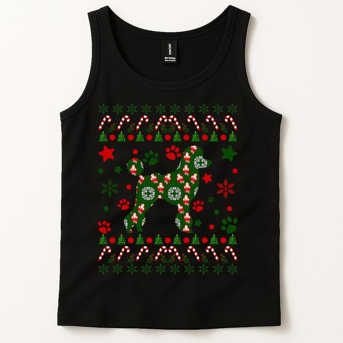 Poodle Christmas Dog Pattern Poodle Owner Tank Top