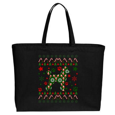 Poodle Christmas Dog Pattern Poodle Owner Cotton Canvas Jumbo Tote