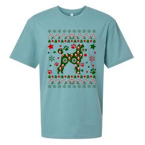 Poodle Christmas Dog Pattern Poodle Owner Sueded Cloud Jersey T-Shirt