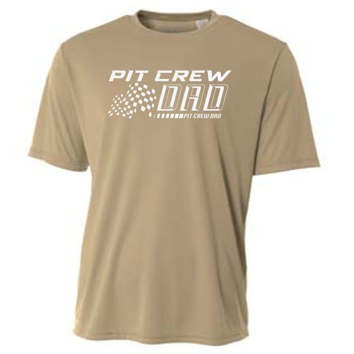 Pit Crew Dad Daddy Papa Fathers Day Birthday Boy Racing Car Cooling Performance Crew T-Shirt