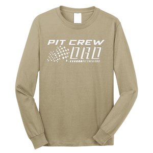 Pit Crew Dad Daddy Papa Fathers Day Birthday Boy Racing Car Long Sleeve Shirt