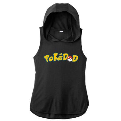 Pokedad Cute Dad Gift Ladies PosiCharge Tri-Blend Wicking Draft Hoodie Tank