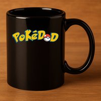 Pokedad Cute Dad Gift 11oz C Handle Ceramic Mug
