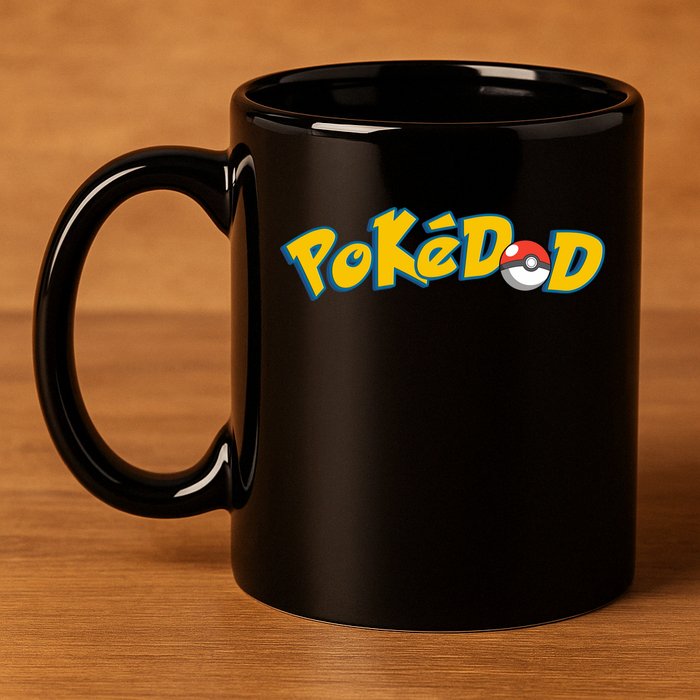 Pokedad Cute Dad Gift 11oz C Handle Ceramic Mug