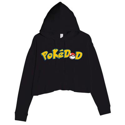 Pokedad Cute Dad Gift Crop Fleece Hoodie