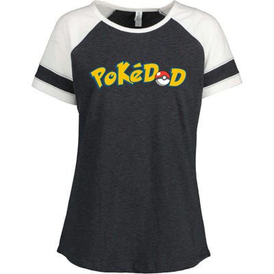 Pokedad Cute Dad Gift Enza Ladies Jersey Colorblock Tee