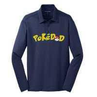 Pokedad Cute Dad Gift Silk Touch Performance Long Sleeve Polo