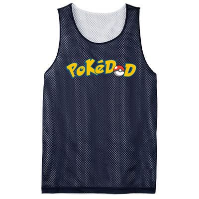 Pokedad Cute Dad Gift Mesh Reversible Basketball Jersey Tank