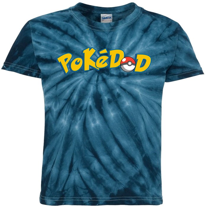 Pokedad Cute Dad Gift Kids Tie-Dye T-Shirt