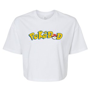 Pokedad Cute Dad Gift Bella+Canvas Jersey Crop Tee