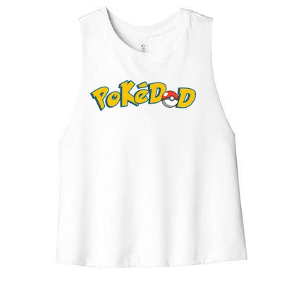 Pokedad Cute Dad Gift Women's Racerback Cropped Tank