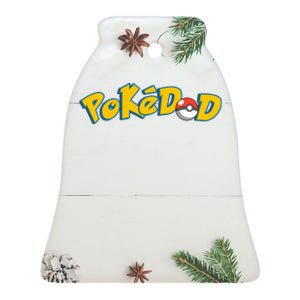 Pokedad Cute Dad Gift Ceramic Bell Ornament