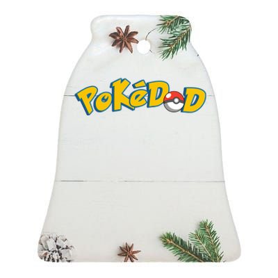 Pokedad Cute Dad Gift Ceramic Bell Ornament