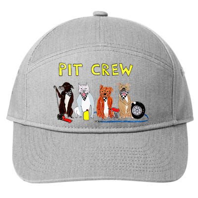 Pit Crew Dogs Funny For Women 7-Panel Snapback Hat